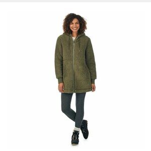 Cuddl Duds Cozy Sherpa Hooded Anorak Jacket